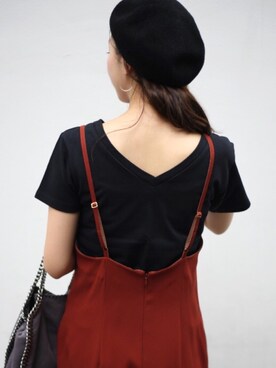 「united arrows」｜「アイテム（オールインワン・サロペット）」を使った、Ayano Fujitaさん（レディース・165cm）の夏コーディネート