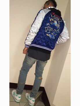 「VANQUISH」｜「アイテム（その他アウター）」を使った、Hungさん（メンズ・180cm）の秋コーディネート