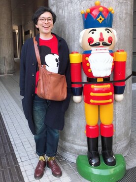 「YMC（ワイエムシー）のアイテム」を使った、Tomoharu  Minamiさん（メンズ・174cm）の冬コーディネート