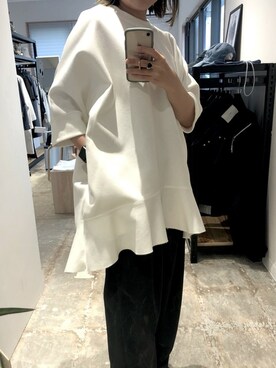「CLANE（クラネ）のアイテム（スラックス）」を使った、twoさん（レディース・158cm）の春コーディネート
