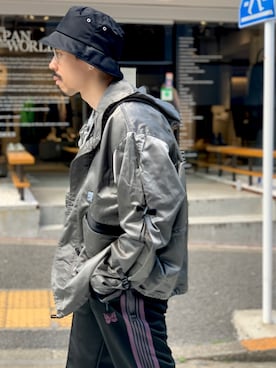 「FLAGSTUFF（フラグスタフ）のアイテム（ジャケット/アウター）」を使った、矢野 勇太さん（メンズ・170cm）の春コーディネート