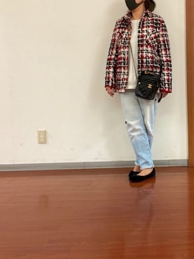 「雨」｜「アイテム（その他アウター）」を使った、momoさん（レディース・160cm）の冬コーディネート