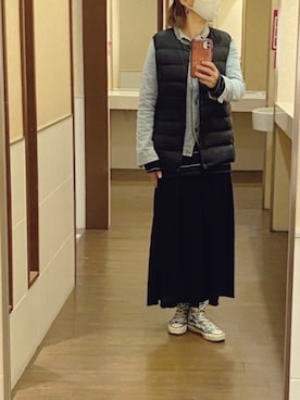 「UNITED ARROWS（ユナイテッドアローズ）のアイテム（ピアス（両耳用））」を使った、momoさん（レディース・160cm）の冬コーディネート