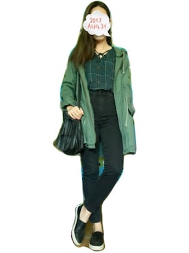 「H&M（エイチ・アンド・エム）のアイテム（ドラムバッグ）」を使った、Yulian さん（レディース・162cm）の夏コーディネート