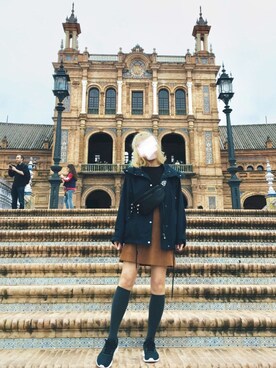 「H&M（エイチ・アンド・エム）のアイテム（ブルゾン）」を使った、Yulian さん（レディース・161cm）の春コーディネート