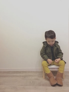 「kids」｜「アイテム（ピーコート）」を使った、taaaoさん（キッズ・90cm）の冬コーディネート