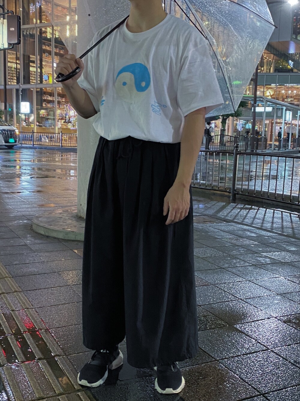 「BLACK Scandal Yohji Yamamotoのアイテム（パンツ、ブラック系）」を使った、plzkillmeさん（メンズ・170cm）の夏コーディネートの1枚目の写真
