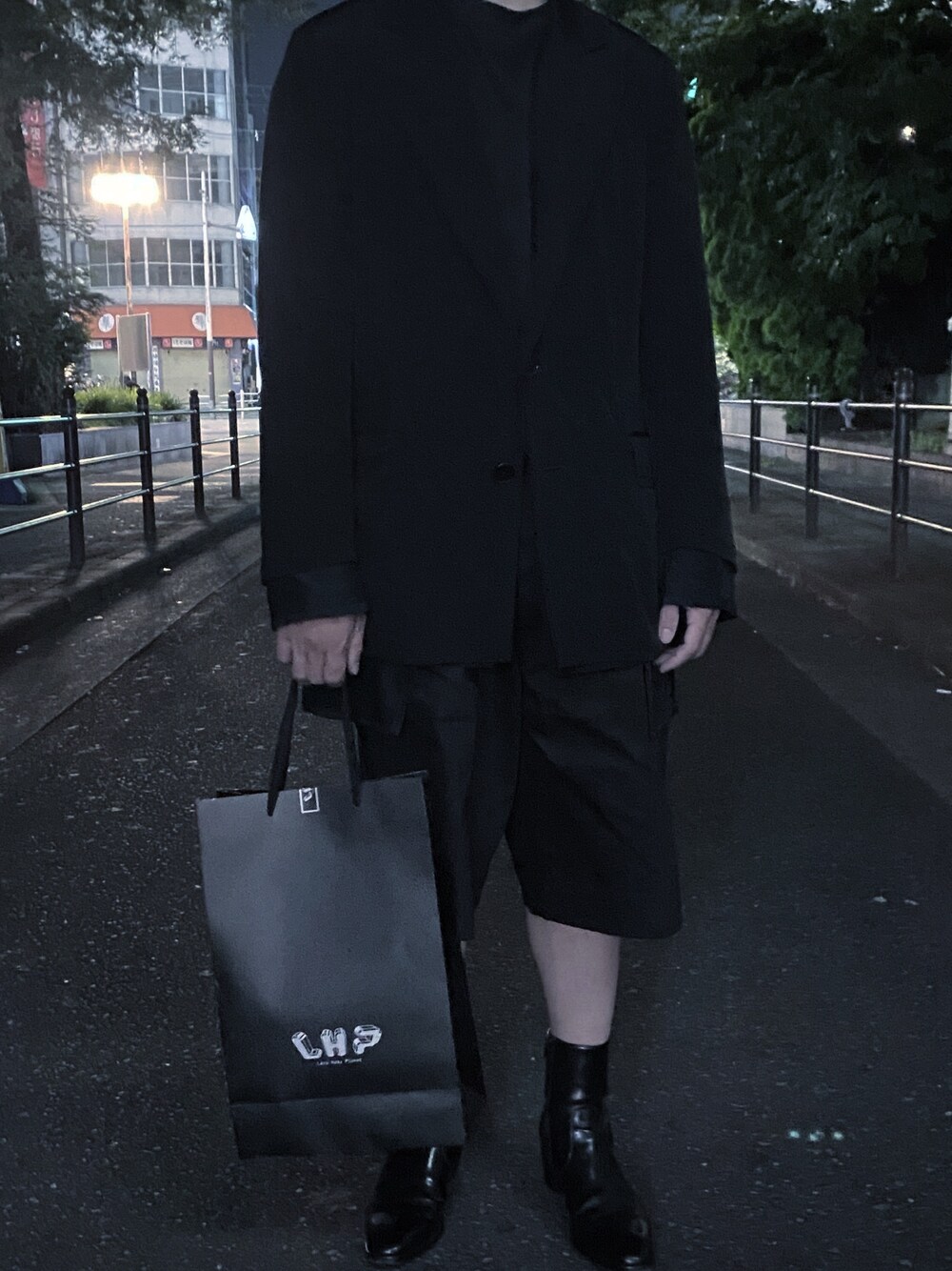 「Ground Yのアイテム（ジャケット/アウター、ブラック系）」を使った、plzkillmeさん（メンズ・170cm）の夏コーディネートの1枚目の写真
