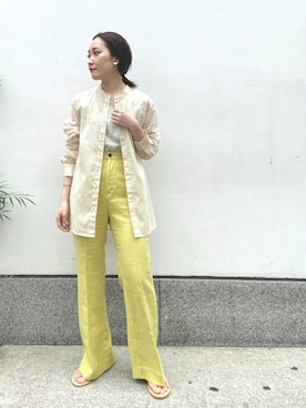 「A part by（アパートバイ）のアイテム（ビーチサンダル）」を使った、まゆてぃんさん（レディース・153cm）の春コーディネート