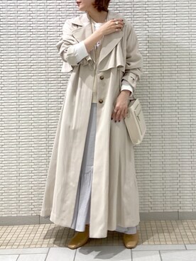 「アパートバイローリーズ」｜「アイテム（スリッポン）」を使った、まゆてぃんさん（レディース・153cm）の春コーディネート