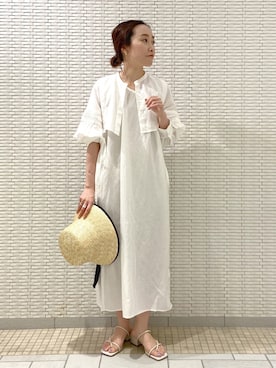 「アパートバイローリーズ」｜「アイテム（帽子）」を使った、まゆてぃんさん（レディース・153cm）の春コーディネート