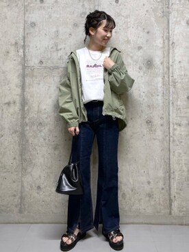 「アイテム（ブルゾン）」を使った、tagochiさん（レディース・159cm・30代）の春コーディネート