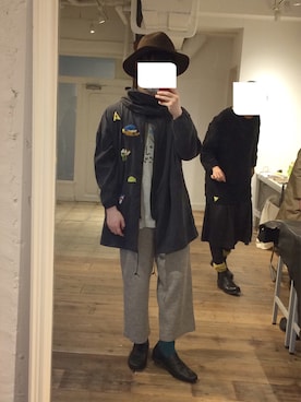 「ink（インク）のアイテム（帽子）」を使った、だぁ!だぁ!だぁ!さん（メンズ・170cm）の春コーディネート
