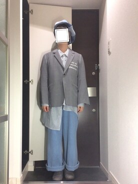 「mitake（ミタケ）のアイテム（帽子）」を使った、だぁ!だぁ!だぁ!さん（メンズ・170cm）の春コーディネート