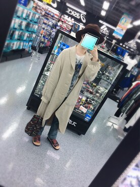 「ha | za | ma（ハザマ）のアイテム（ジャケット/アウター）」を使った、だぁ!だぁ!だぁ!さん（メンズ・170cm）の春コーディネート