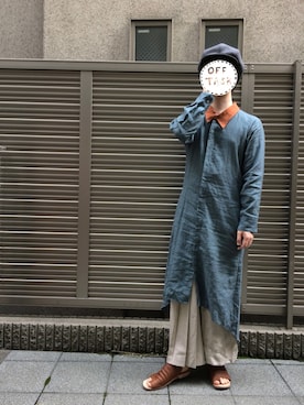 「ha | za | ma（ハザマ）のアイテム」を使った、だぁ!だぁ!だぁ!さん（メンズ・170cm）の春コーディネート