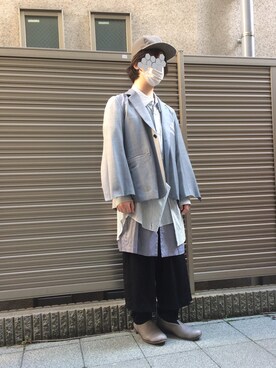 「mitake（ミタケ）のアイテム（キャップ）」を使った、だぁ!だぁ!だぁ!さん（メンズ・170cm）の春コーディネート