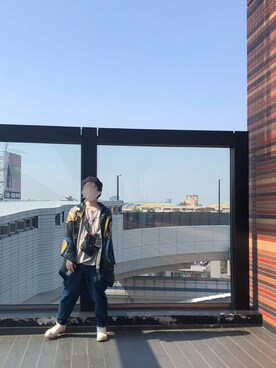 「ink（インク）のアイテム（ハンチング/ベレー帽）」を使った、だぁ!だぁ!だぁ!さん（メンズ・170cm）の春コーディネート