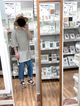 「STOF（ストフ）のアイテム（帽子）」を使った、だぁ!だぁ!だぁ!さん（メンズ・170cm）の夏コーディネート
