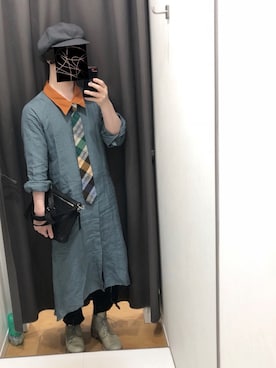 「ha | za | ma（ハザマ）のアイテム」を使った、だぁ!だぁ!だぁ!さん（メンズ・170cm）の夏コーディネート