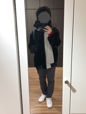 「ink（インク）のアイテム（キャスケット）」を使った、だぁ!だぁ!だぁ!さん（メンズ・170cm）の冬コーディネート