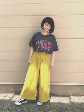 mimiko＊さんの「綿アソートロゴTシャツ【niko and ...】」を使ったコーディネート