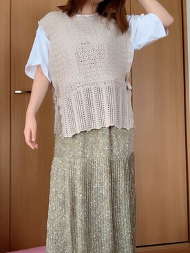 「& chouette（アンドシュエット）のアイテム（ショルダーバッグ）」を使った、彩さん（レディース・162cm）の春コーディネート