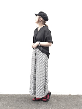 「赤い靴下」｜tmk.さん（レディース・156cm）の夏コーディネート