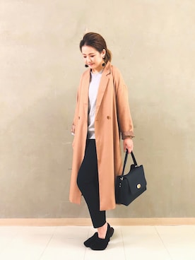 「THE SHOP TK （ザ ショップ ティーケー ）のアイテム（チェスターコート）」を使った、tmk.さん（レディース・156cm）の秋コーディネート