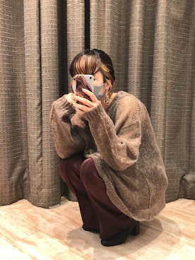 「CAPRICIEUX LE'MAGE（カプリシューレマージュ）のピンタックカットパンツ（その他パンツ）」を使った、yuppy_lemage🍊さん（レディース・158cm）の秋コーディネート