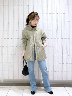 「プリーツバッグ」｜「アイテム（ブルゾン）」を使った、yuppy_lemage🍊さん（レディース・159cm）の冬コーディネート