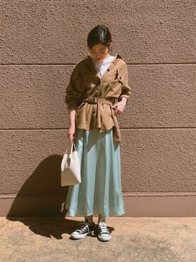 「BCSTOCK」｜「アイテム（スカート）」を使った、riho623さん（レディース・164cm）の春コーディネート