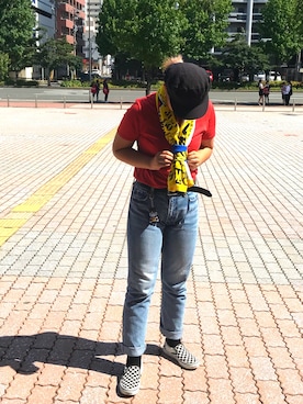 「BEAUTY&YOUTH UNITED ARROWS（ビューティーアンドユースユナイテッドアローズ）のアイテム（キャスケット）」を使った、akariさん（レディース・168cm）の夏コーディネート