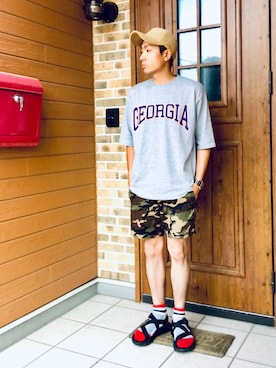 「Right-on（ライトオン）のアイテム（レッグウェア）」を使った、ishoneさん（メンズ・169cm）の夏コーディネート