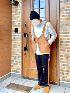 「CHUMS（チャムス）のアイテム（ベスト）」を使った、ishoneさん（メンズ・169cm）の秋コーディネート