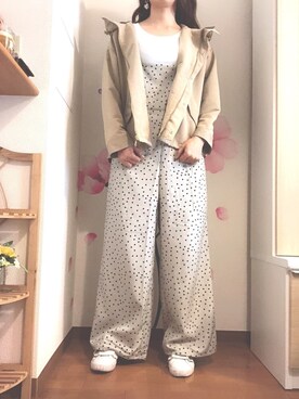 「GUコーデ」｜「アイテム（マウンテンパーカー）」を使った、麻衣さん（レディース・170cm）の春コーディネート