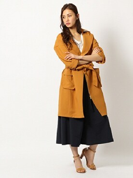 「春コート」｜BABYLONE公式さん（レディース・165cm）の春コーディネート