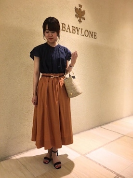 「ギャザー」｜BABYLONE公式さん（レディース・156cm）の春コーディネート