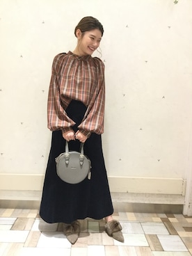 「BABYLONE（バビロン）のアイテム（ショルダーバッグ）」を使った、BABYLONE公式さん（レディース・161cm）の秋コーディネート