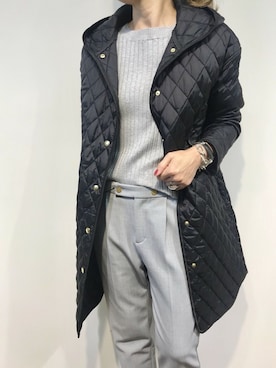 「リブニット」｜「アイテム（ナイロンジャケット）」を使った、BABYLONE公式さん（レディース・160cm）の秋コーディネート