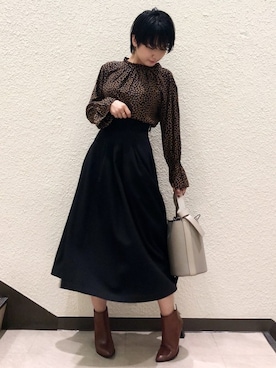 「BABYLONE（バビロン）のアイテム（ショルダーバッグ）」を使った、BABYLONE公式さん（レディース・163cm）の秋コーディネート