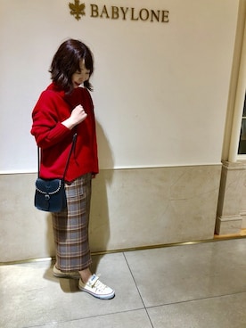 「allstar」｜「アイテム（スカート）」を使った、BABYLONE公式さん（レディース・157cm）の秋コーディネート