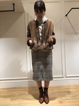 「BABYLONE（バビロン）のアイテム（ブルゾン）」を使った、BABYLONE公式さん（レディース・157cm）の秋コーディネート