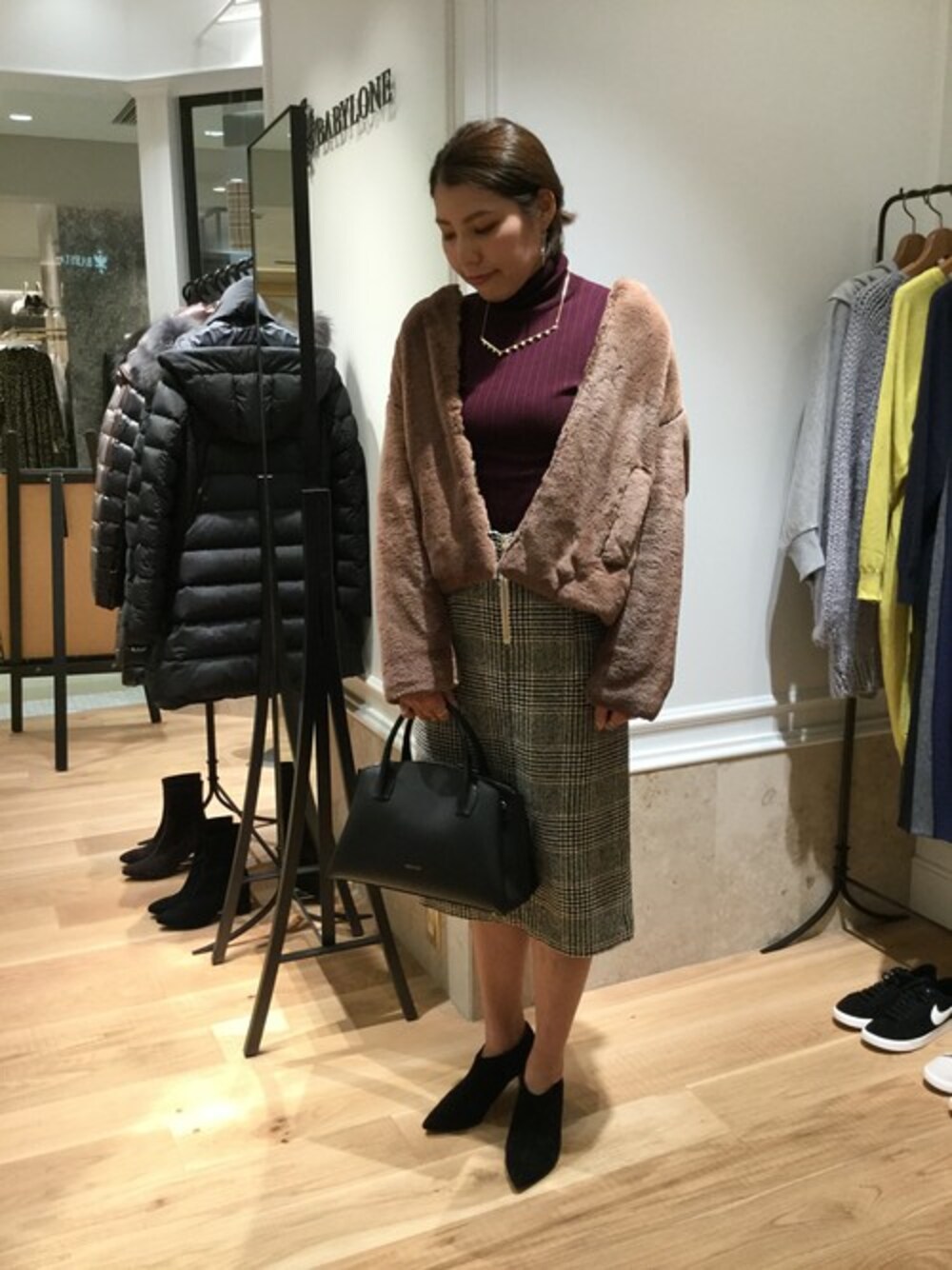 【BABYLONE】ロービングタイトスカート BABYLONE / ロングスリットタイトスカート ブラック - メルカリ