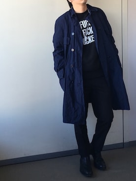 「markaware（マーカウェア）のアイテム（その他アウター）」を使った、きつね顔さん（メンズ・173cm）の冬コーディネート