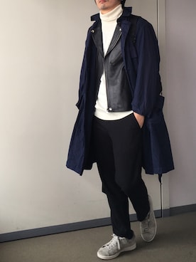 「markaware（マーカウェア）のアイテム（その他アウター）」を使った、きつね顔さん（メンズ・173cm）の冬コーディネート