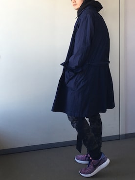 「markaware（マーカウェア）のアイテム（その他アウター）」を使った、きつね顔さん（メンズ・173cm）の春コーディネート