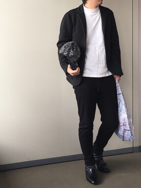 「curly」｜「アイテム（ジャケット/アウター）」を使った、きつね顔さん（メンズ・173cm）の春コーディネート