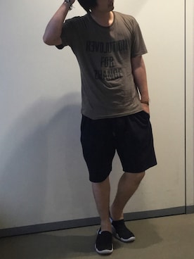 きつね顔さん（メンズ・173cm）の夏コーディネート