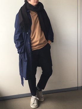 「markaware（マーカウェア）のアイテム（その他アウター）」を使った、きつね顔さん（メンズ・173cm）の秋コーディネート